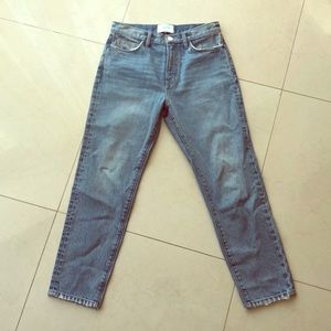Current/Elliott Vintage Cropped Slim-Leg Jeans